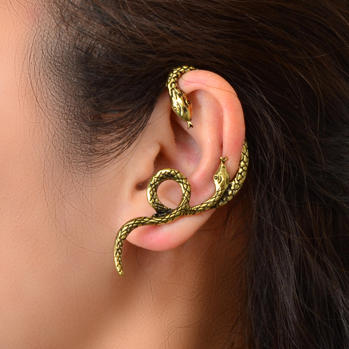 1 pc Punk Vintage Tangled Snake Cartilage Ear Cuff Ear Clip Wrap Stud Earring