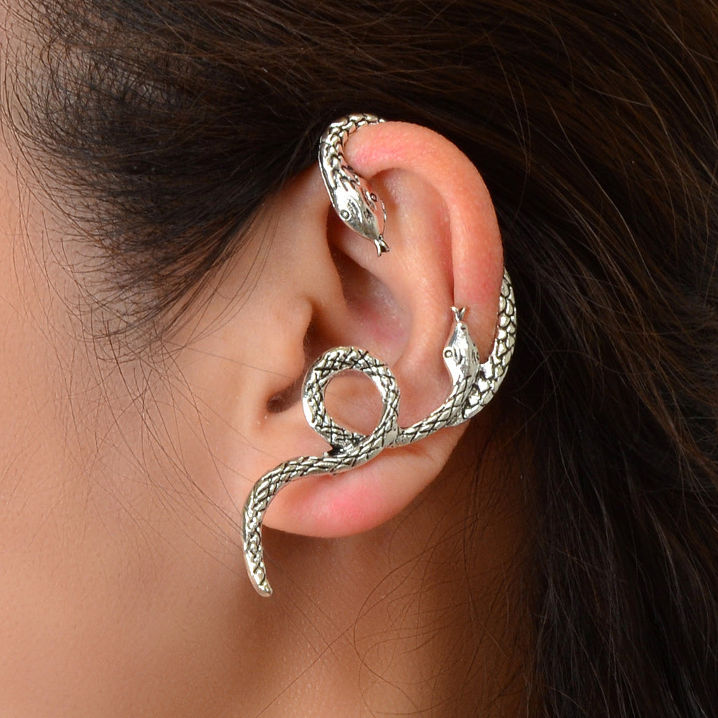 1 pc Punk Vintage Twisted Snake Cartilage Ear Cuff Ear Clip Wrap Stud Earring